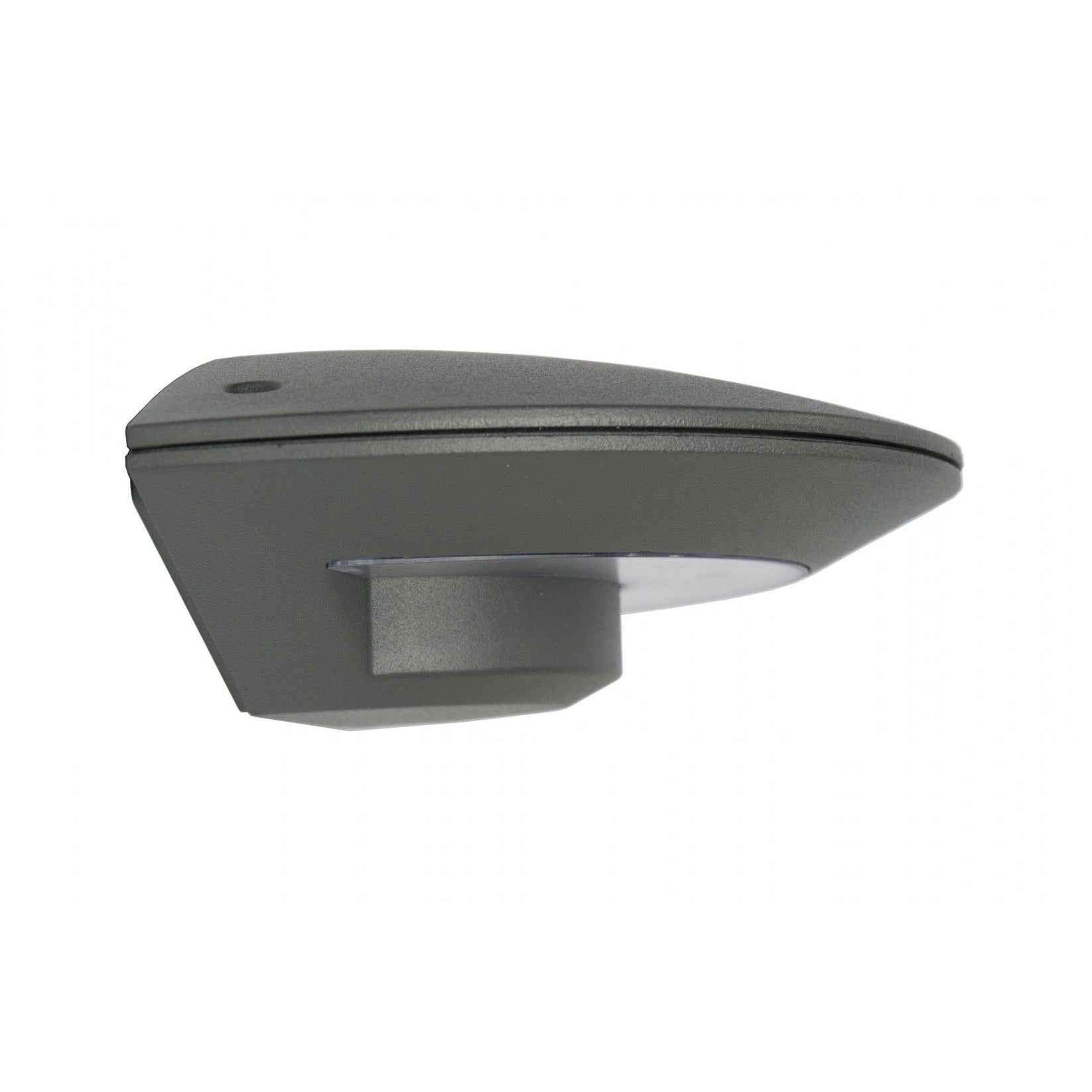 Nowoczesny kinkiet, grafitowe UFO - lampa garażowa zewnętrzna LED 8W, ścienna ogrodowa, SU-MA