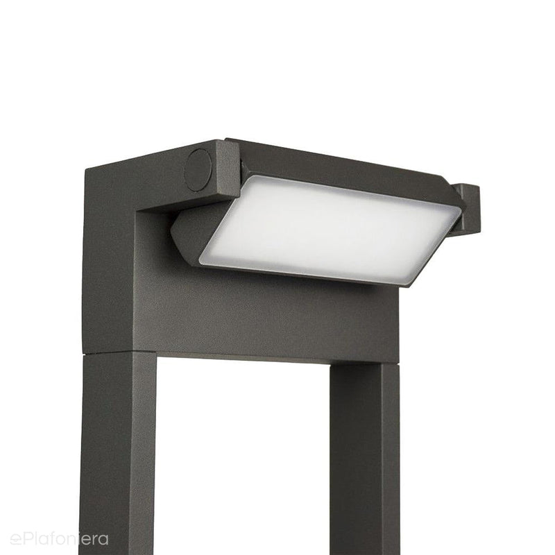 Nowoczesny słupek grafitowy LED 10W - lampa ogrodowa zewnętrzna 58/78cm, SU-MA (Rota)