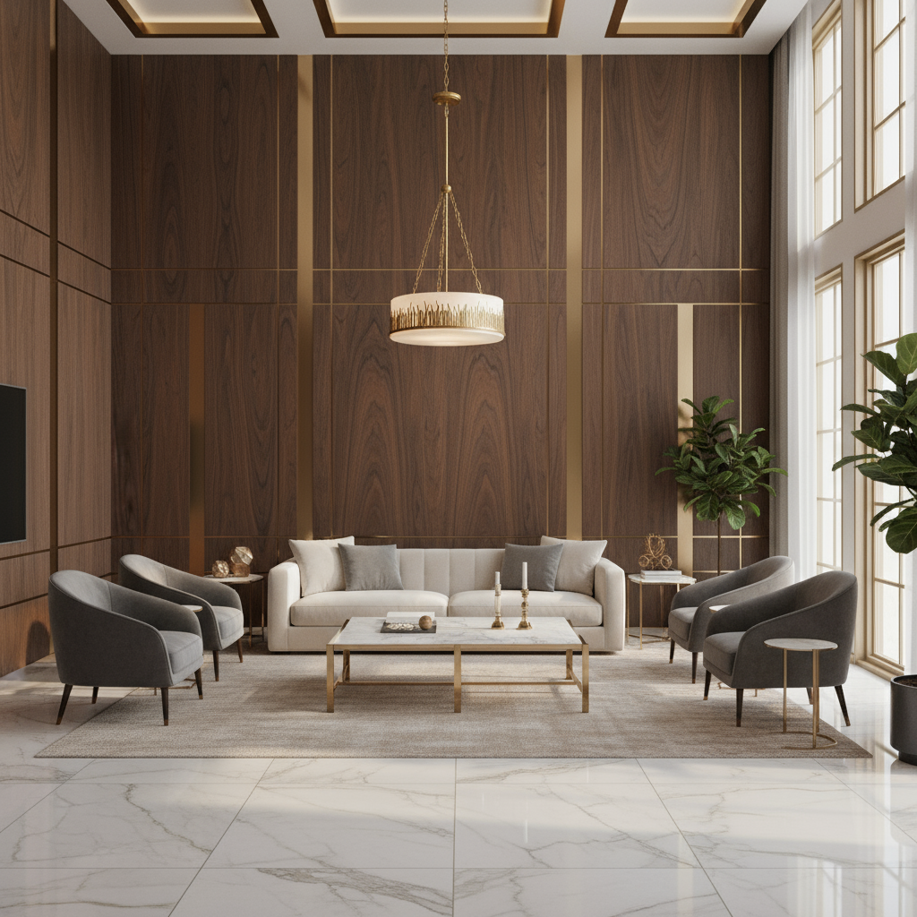 Okrągła lampa wisząca Sawgrass - 3 źródła światła - Płatkowe złoto, Quintiesse