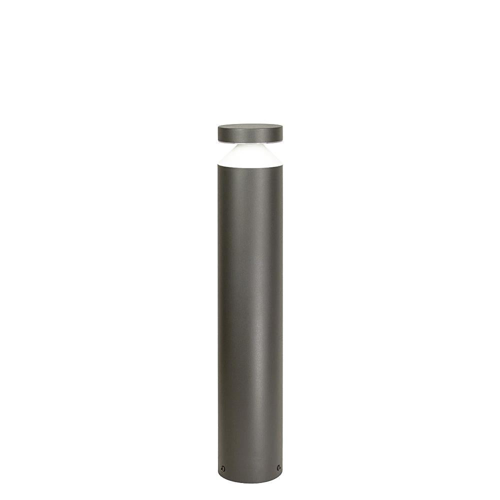 Okrągły nowoczesny słupek 50/75cm - lampa ogrodowa zewnętrzna stojąca grafit (LED 6W, 440lm) SU-MA (Delta)