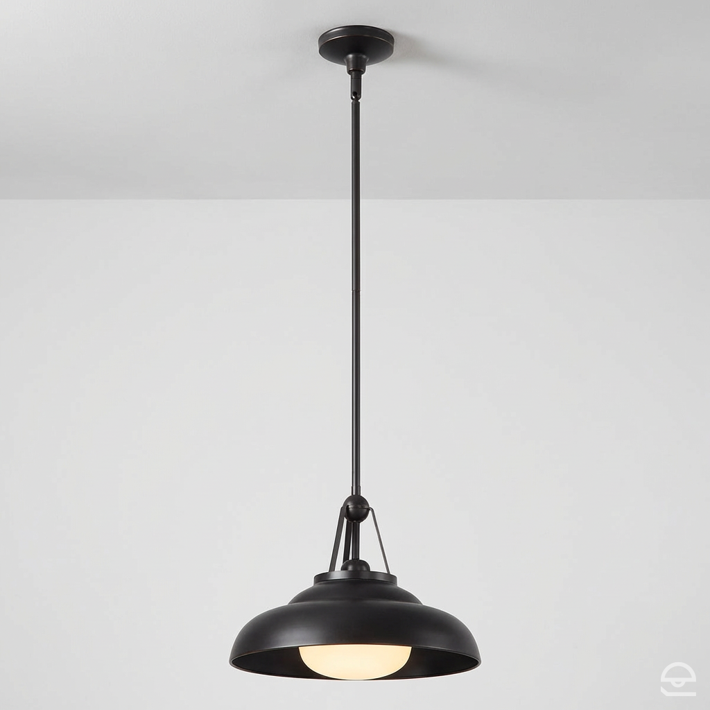 Palmetto – metalowa lampa wisząca typu barn, miejski brąz