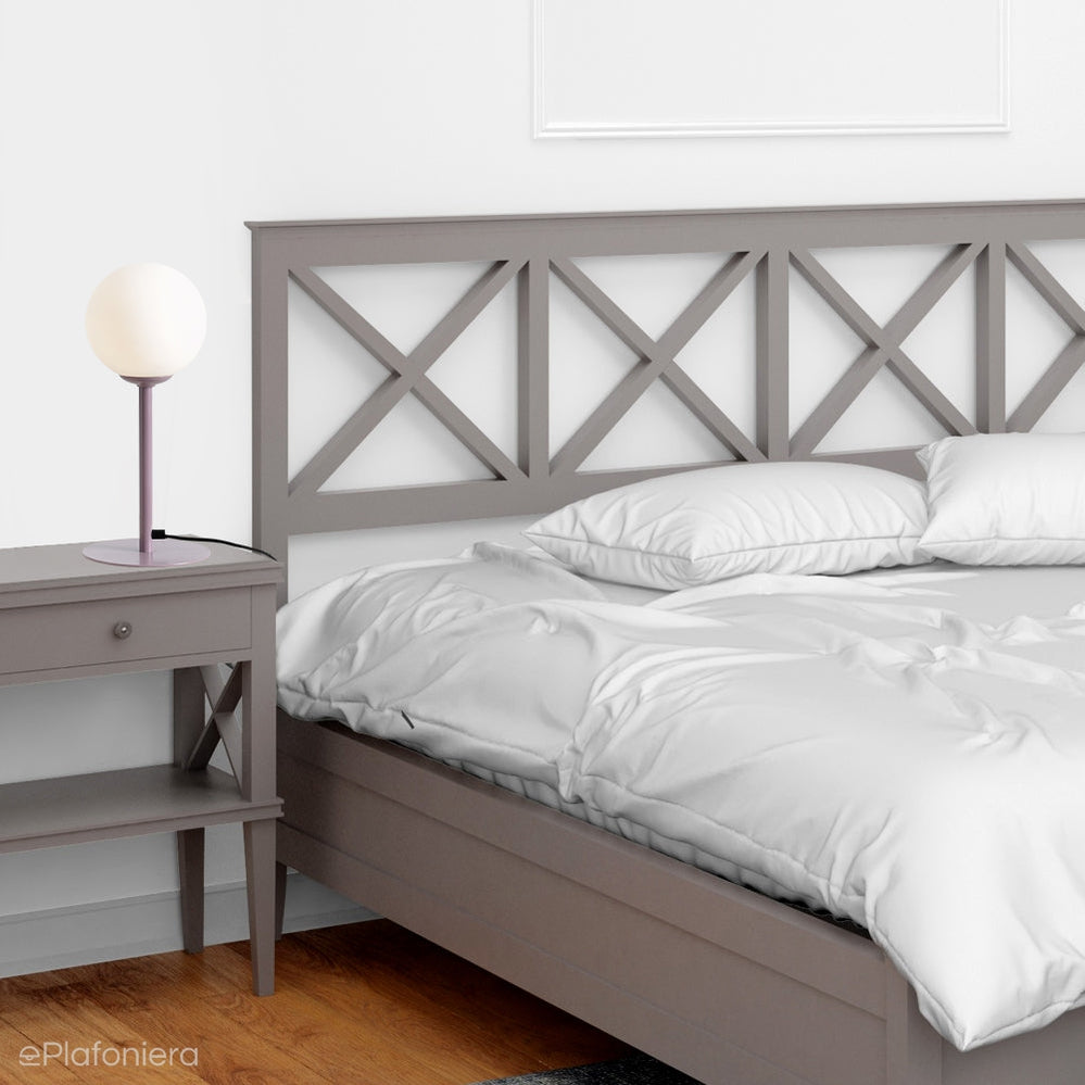 Pastelowa lampa stojąca do sypialni i salonu Pinne Lilac - Aldex