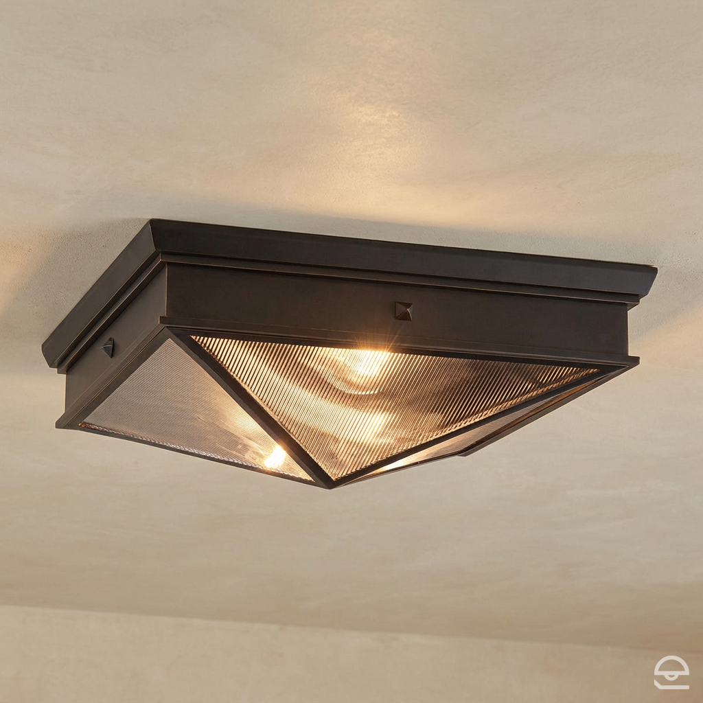 Plafon Cairo - 2 źródła światła - Miejski brąz, Alora