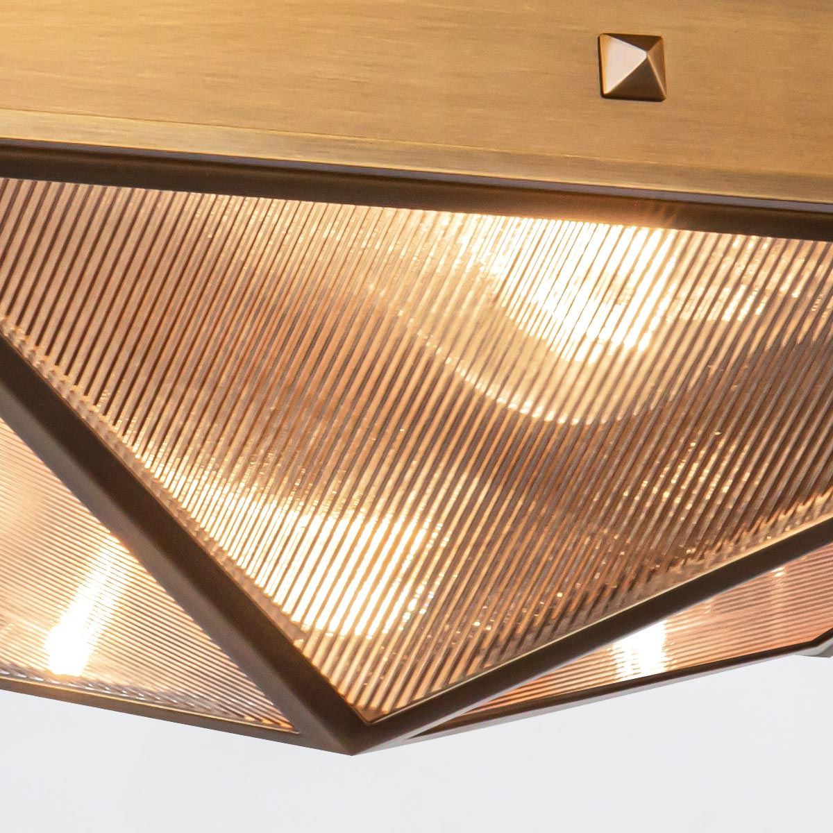 Plafon Cairo - 2 źródła światła - Vintage mosiądz, Alora - ePlafoniera.pl