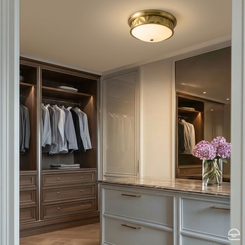 Plafon Epsilon - 3 źródła światła - Postarzany mosiądz, Quintiesse