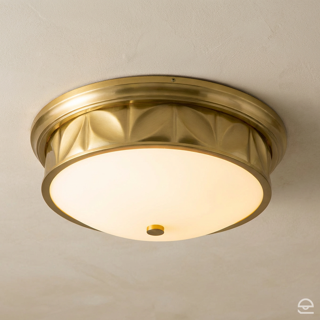 Plafon Epsilon - 3 źródła światła - Postarzany mosiądz, Quintiesse