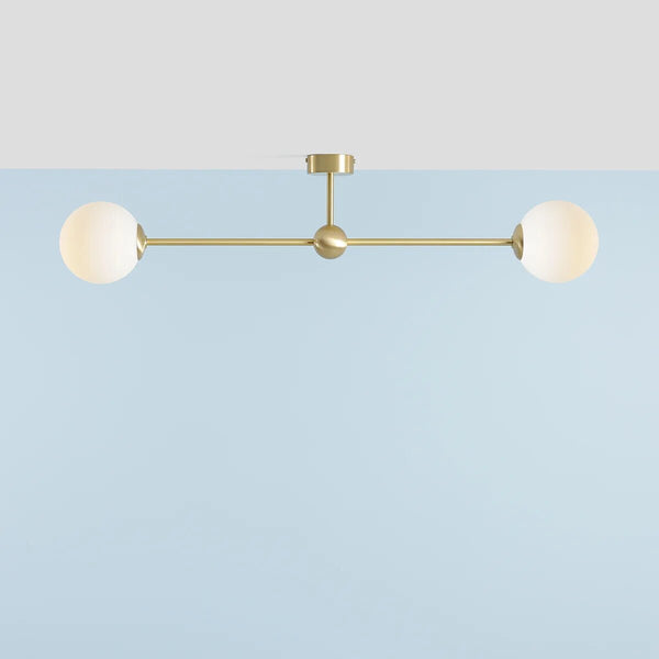 Plafon White Pearl 2 Brass L, lampa sufitowa z mosiądzem - Aldex (1113PL_H40) 89cm