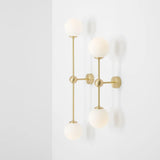 Plafon White Pearl 2 Brass L, lampa sufitowa z mosiądzem - Aldex (1113PL_H40) 89cm