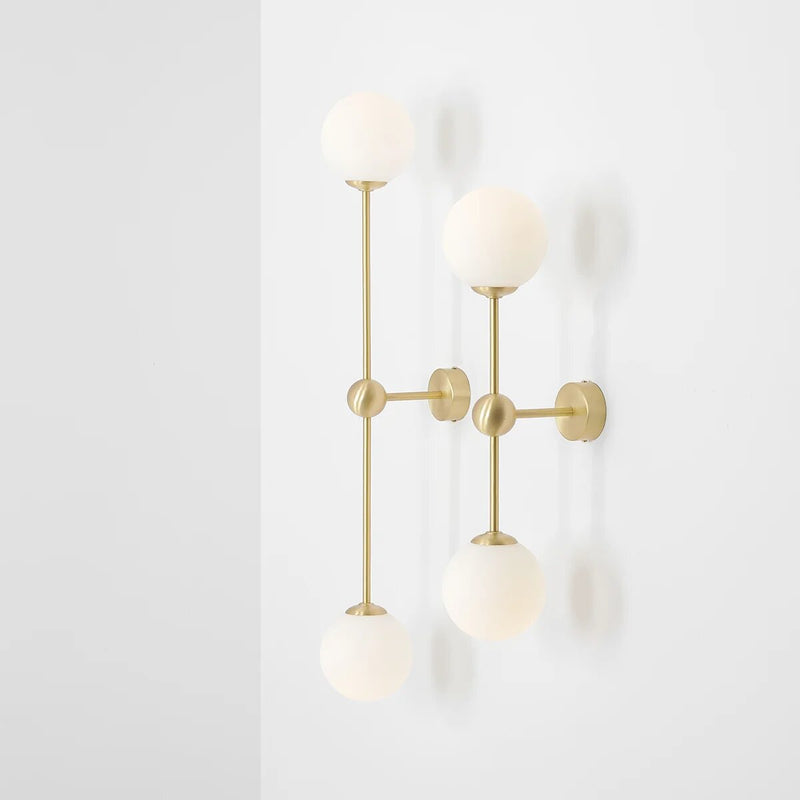 Plafon White Pearl 2 Brass L, lampa sufitowa z mosiądzem - Aldex (1113PL_H40) 89cm