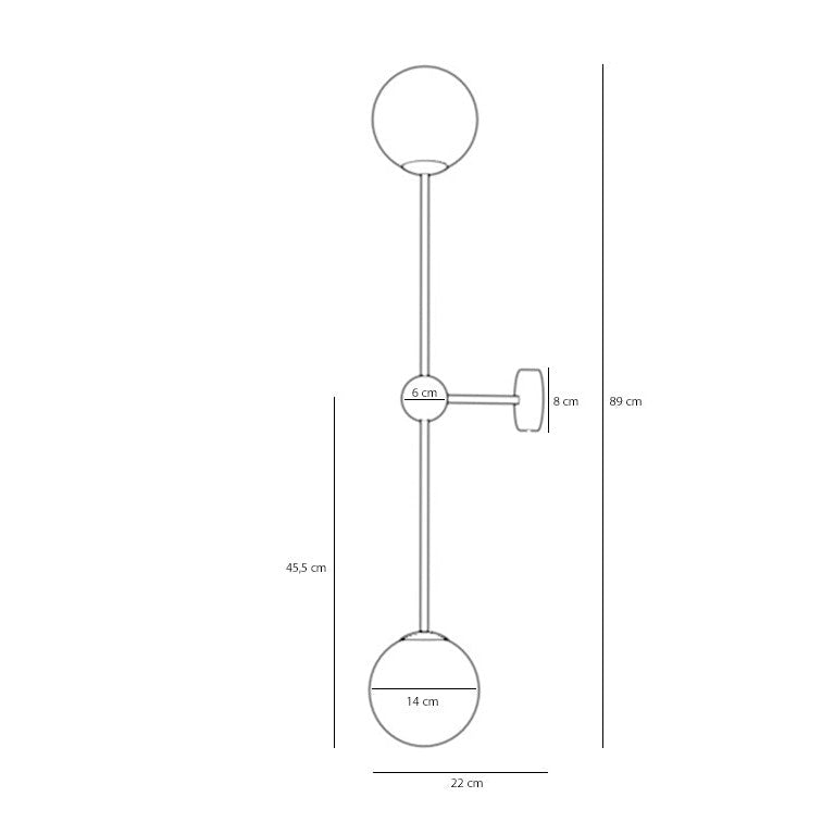 Plafon White Pearl 2 Brass L, lampa sufitowa z mosiądzem - Aldex (1113PL_H40) 89cm