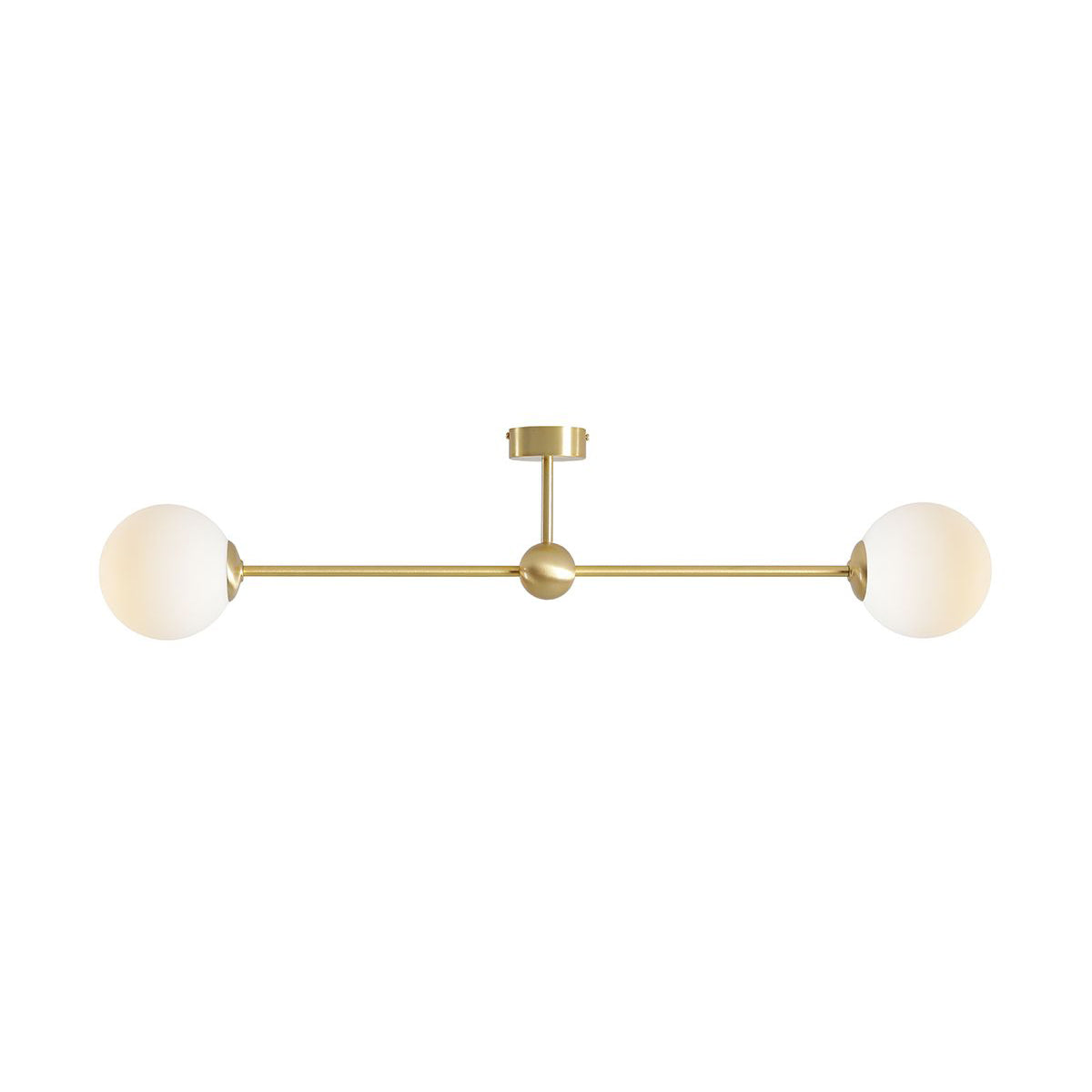 Plafon White Pearl 2 Brass L, lampa sufitowa z mosiądzem - Aldex (1113PL_H40) 89cm
