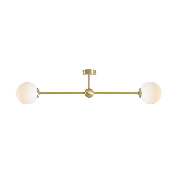 Plafon White Pearl 2 Brass L, lampa sufitowa z mosiądzem - Aldex (1113PL_H40) 89cm