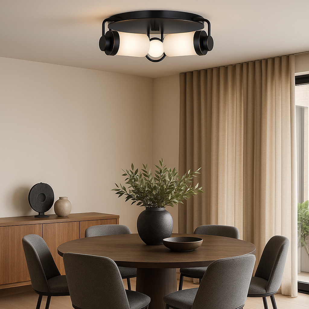 Plafon Wynwood - 3 źródła światła - Miejski brąz, Alora