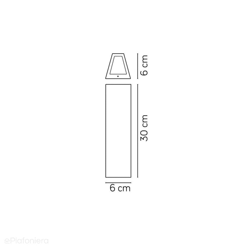 Podłużna lampa ścienna zewnętrzna garażowa LED 2x3W - kinkiet ogrodowy (biały/grafit) SU-MA (Tin)