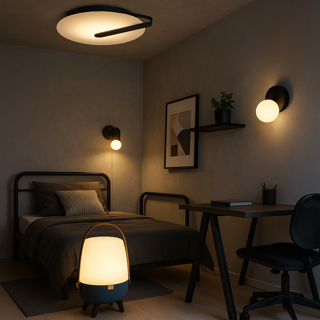 połączenie lamp rustykalnych
