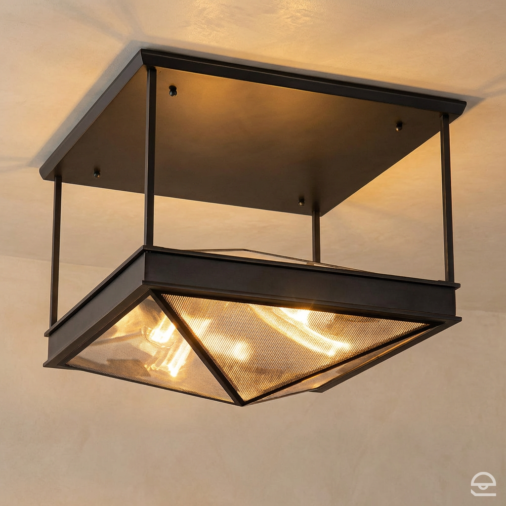 Półplafon Cairo - 4 źródła światła - Miejski brąz, Alora