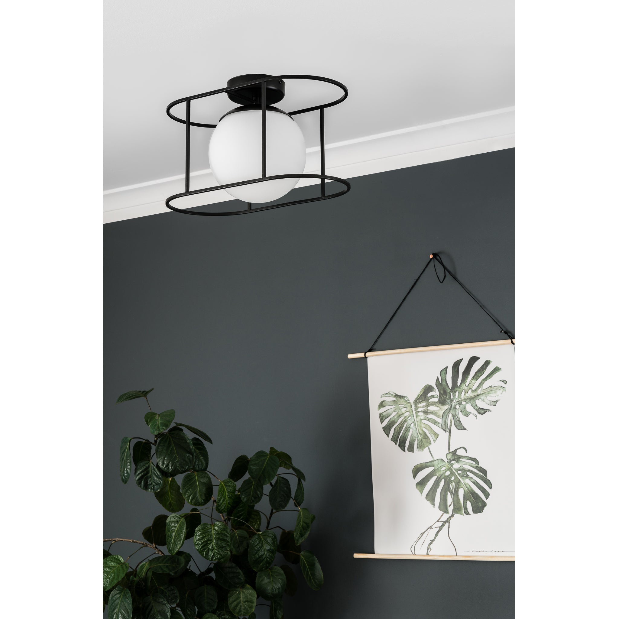 Premium czarna plafoniera Kuglo A - plafon, lampa sufitowa Ummo