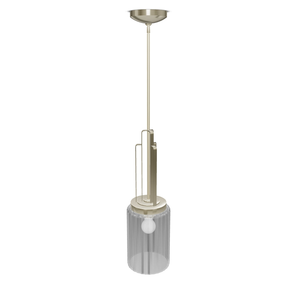 Lampa wisząca Kimrose - 1 źródło światła - Polerowany nikiel
