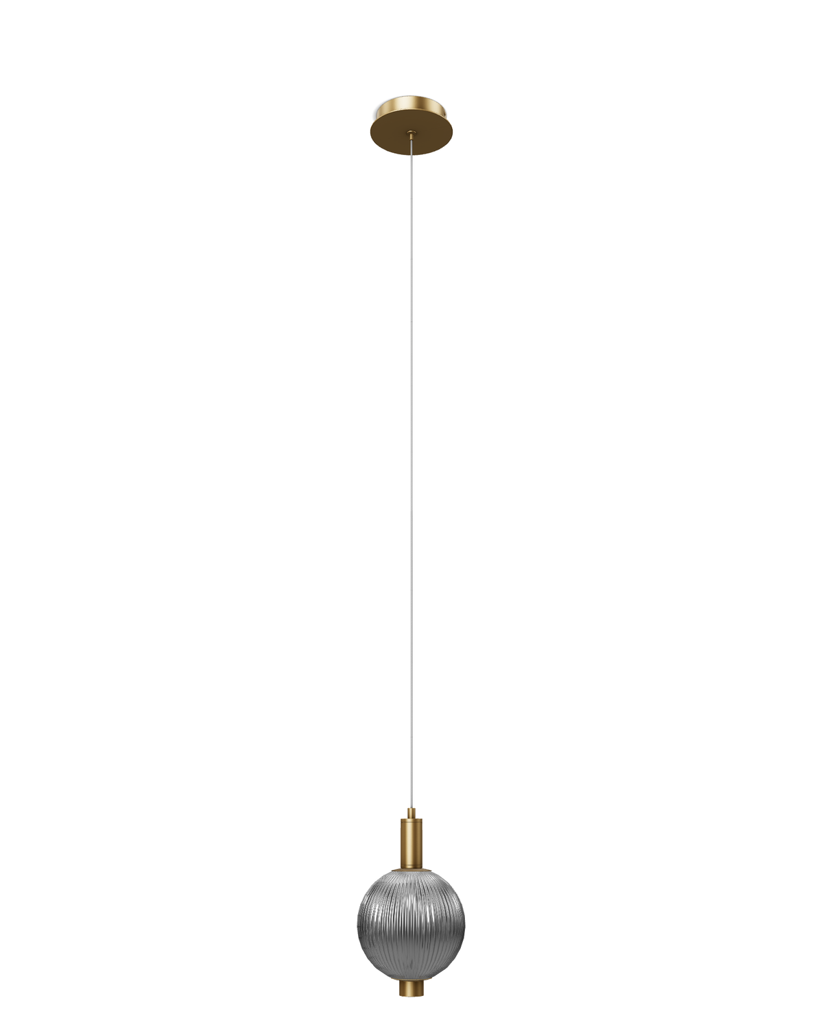 Mała lampa wisząca Palmas - 1 źródło światła - Szczotkowane złoto, Eurofase