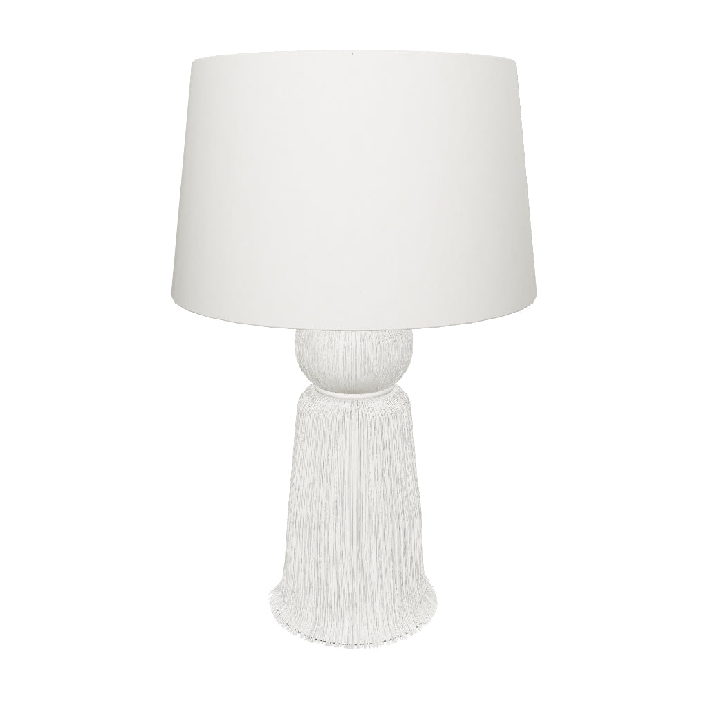 Tassel – lampa stołowa z jedwabistym chwostem kość słoniowa