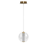 Lampa wisząca Atomo - 1 źródło światła - Szczotkowane złoto, Eurofase