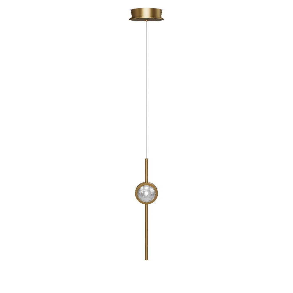 Lampa wisząca Barletta - 1 źródło światła - Szczotkowane złoto, Eurofase