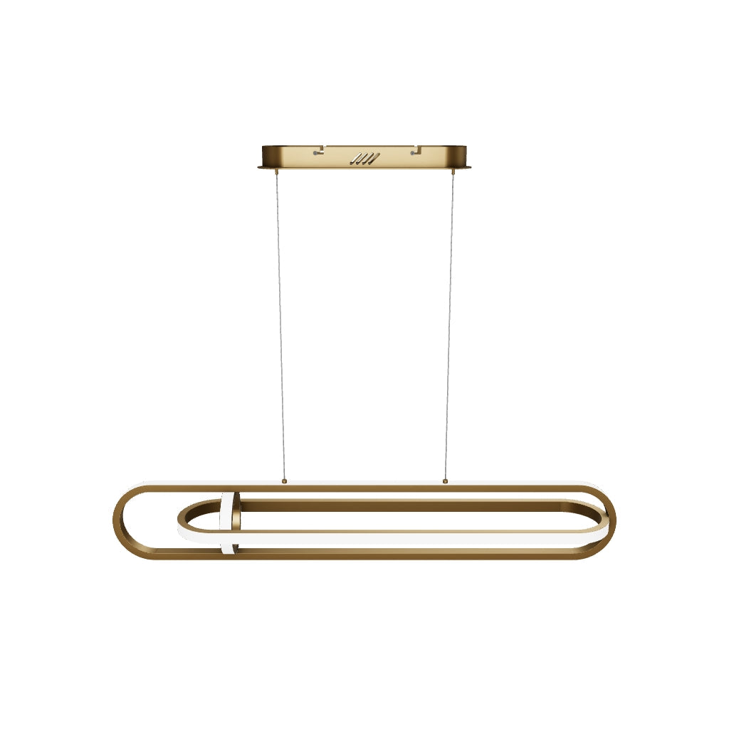 Lampa wyspowa Demark - Szczotkowane złoto, Eurofase