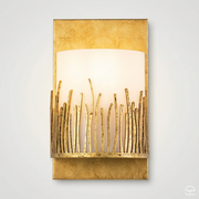 Prostokątny kinkiet Sawgrass płatkowe złoto