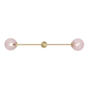 Pudrowy róż, długi kinkiet glamour - Pink Pearl L 2 Brass - Aldex (1112D40_L) 89cm