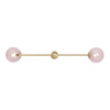 Pudrowy róż, długi kinkiet glamour - Pink Pearl L 2 Brass - Aldex (1112D40_L) 89cm