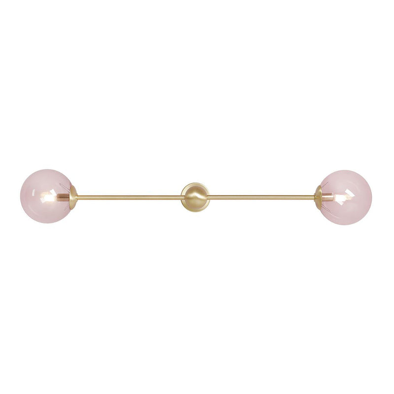 Pudrowy róż, długi kinkiet glamour - Pink Pearl L 2 Brass - Aldex (1112D40_L) 89cm