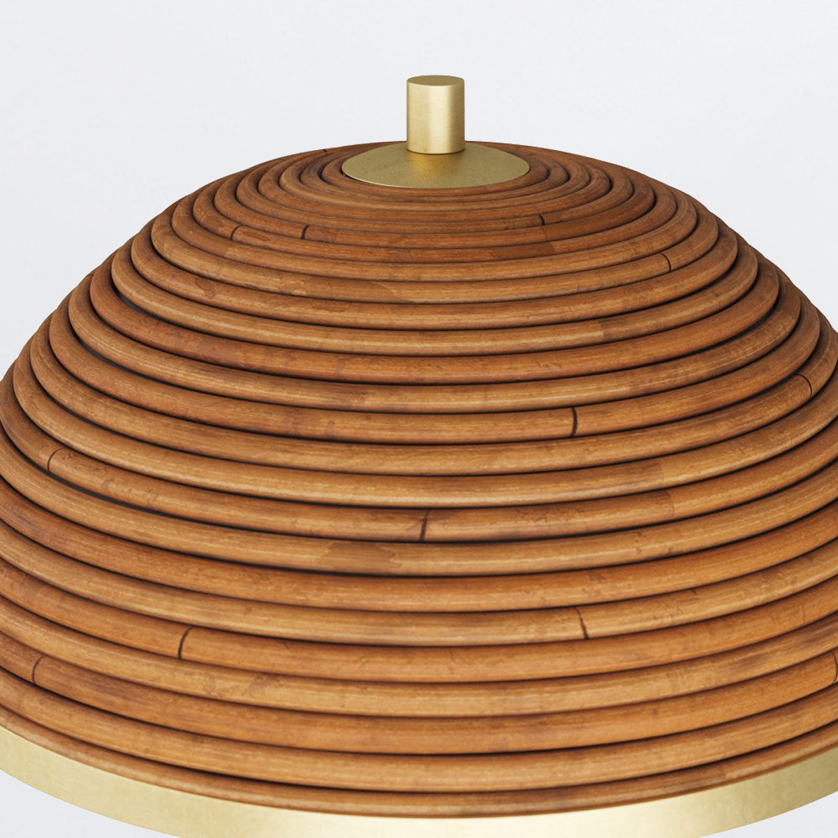 Annette – lampa stołowa z naturalnego bambusa i mosiądzu