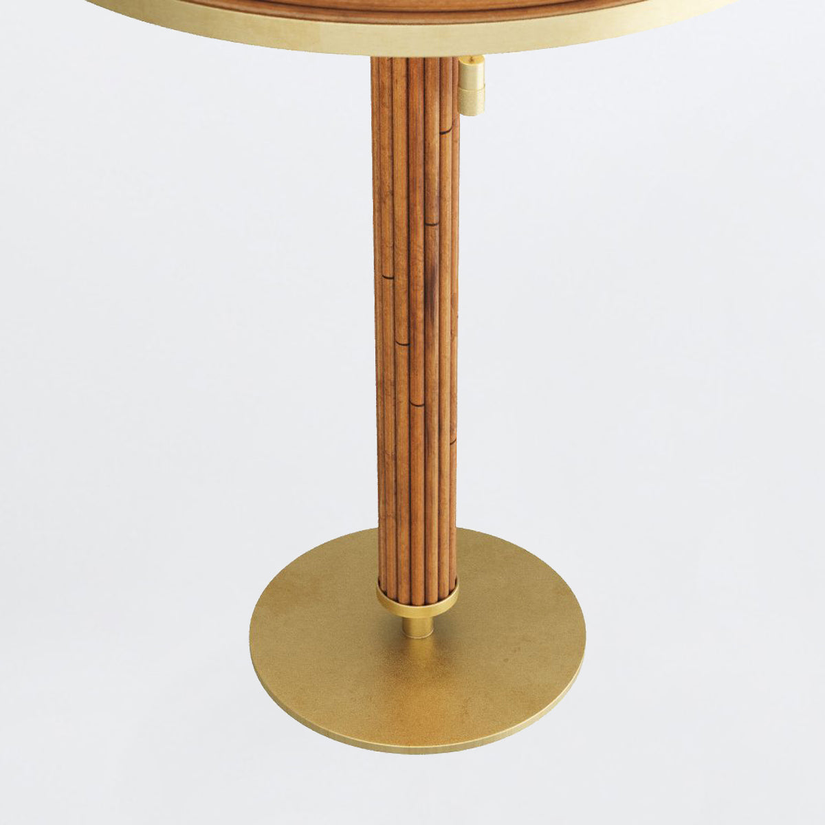 Annette – lampa stołowa z naturalnego bambusa i mosiądzu