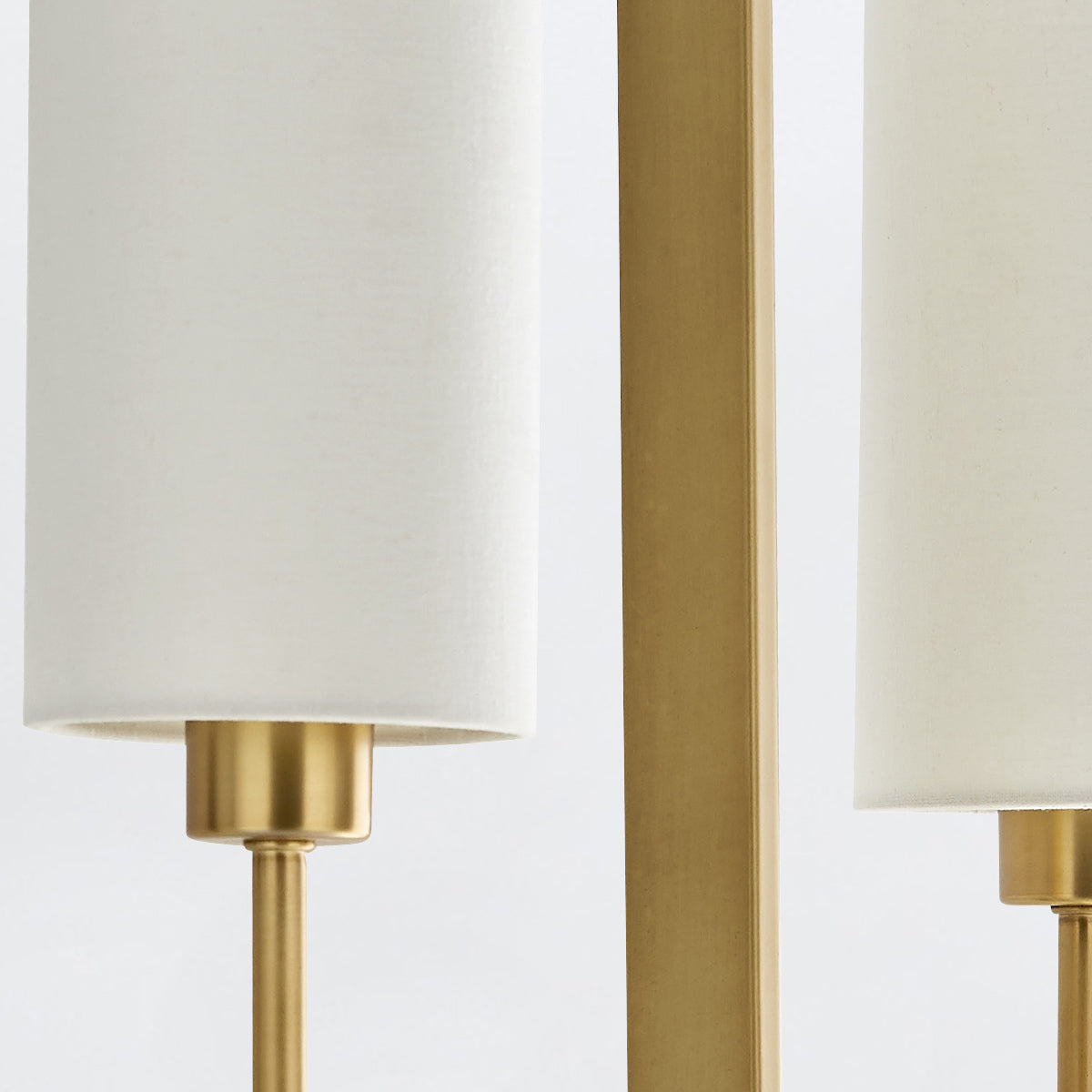 Blade – podwójny kinkiet z lnu, antyczny mosiądz