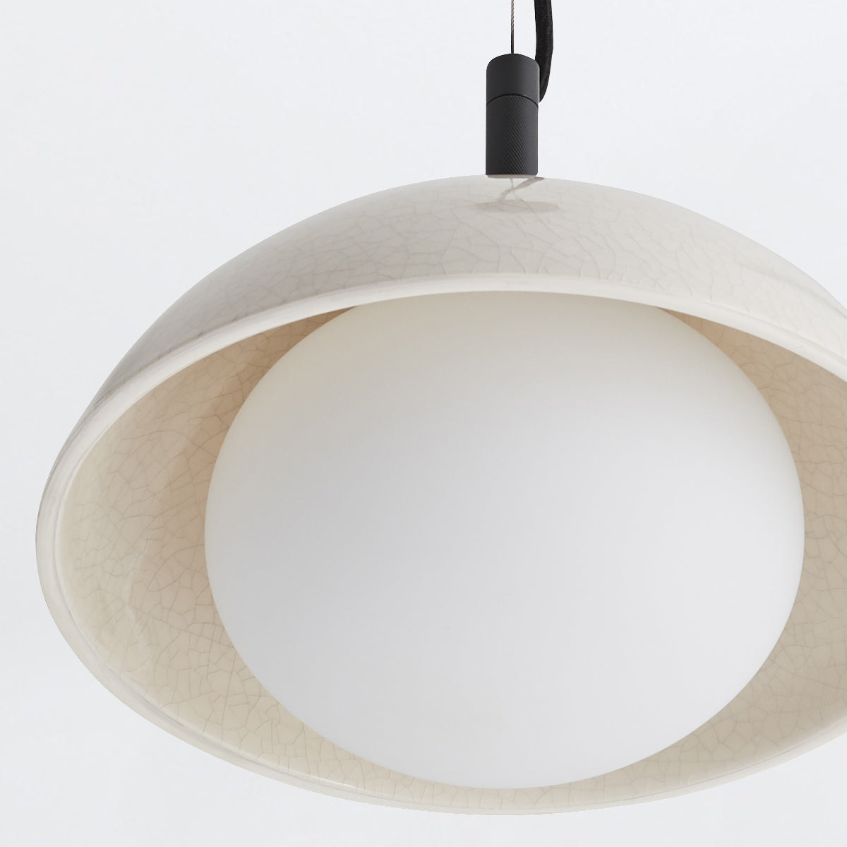 Glaze – lampa wisząca ceramiczna, kość słoniowa (pojedyncza)