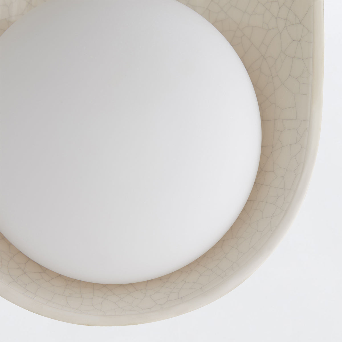 Glaze – kinkiet podwójny owalny, ceramika crackle