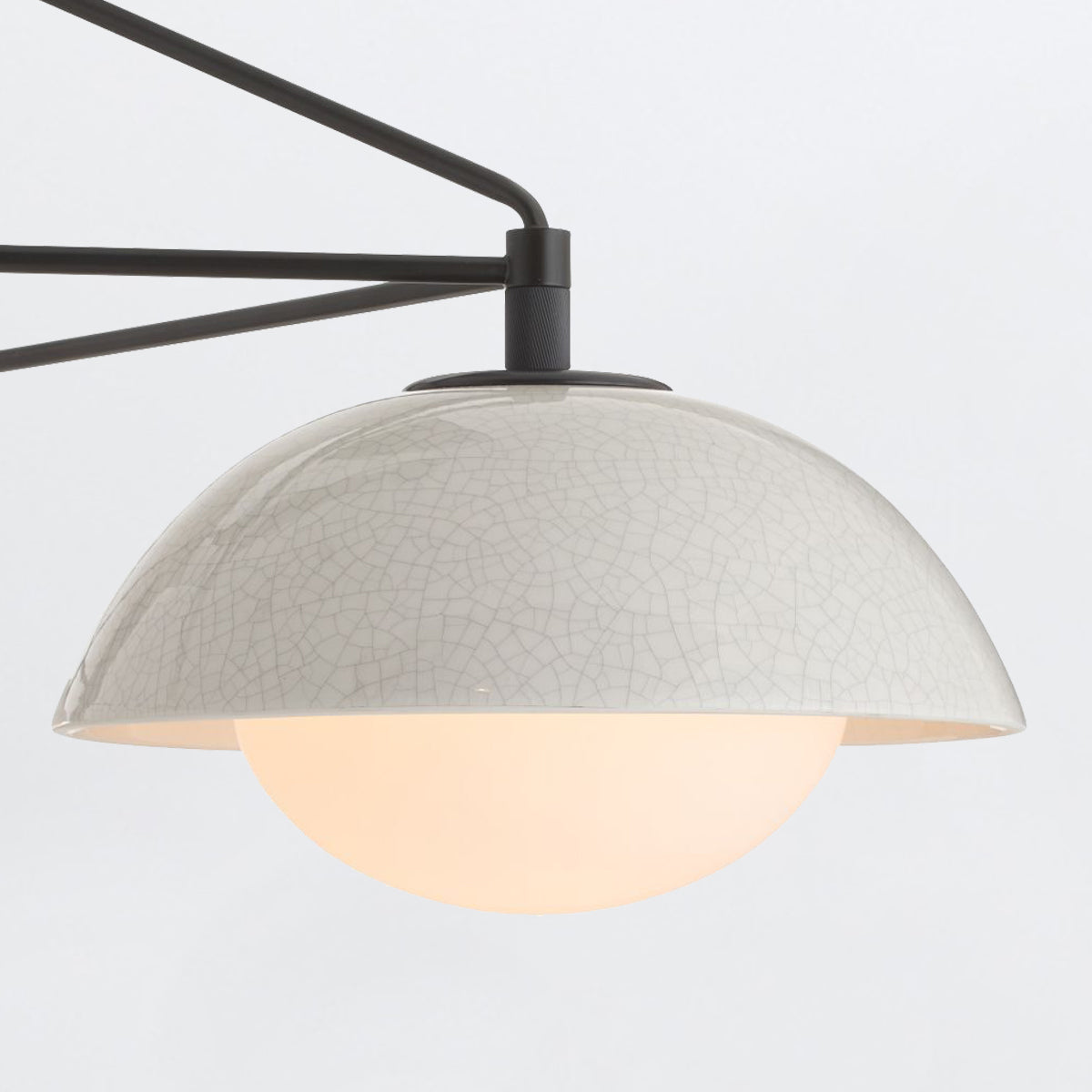 Glaze – żyrandol potrójny ceramiczny (trójkątny), ciemna stal