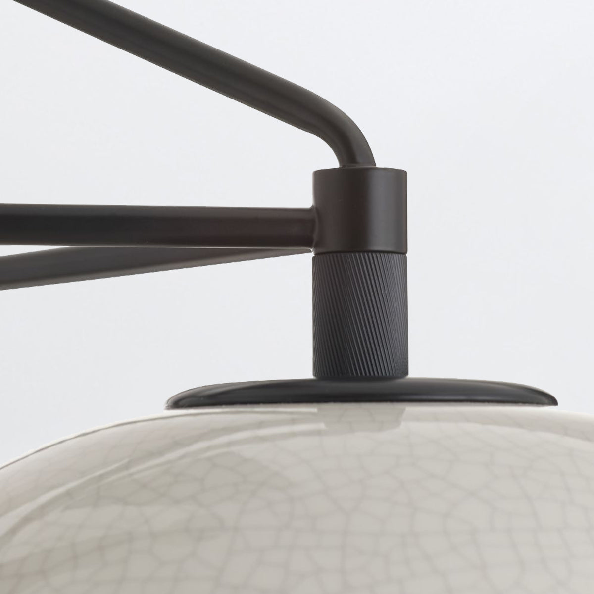 Glaze – żyrandol potrójny ceramiczny (trójkątny), ciemna stal