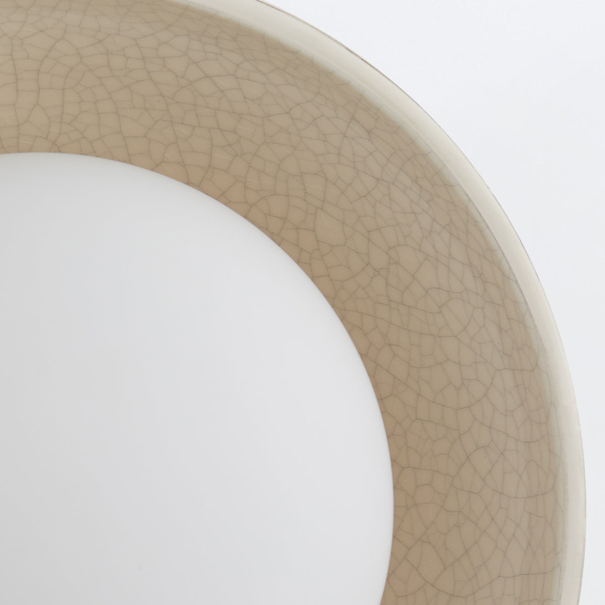 Glaze – plafon ceramiczny pojedynczy, kość słoniowa