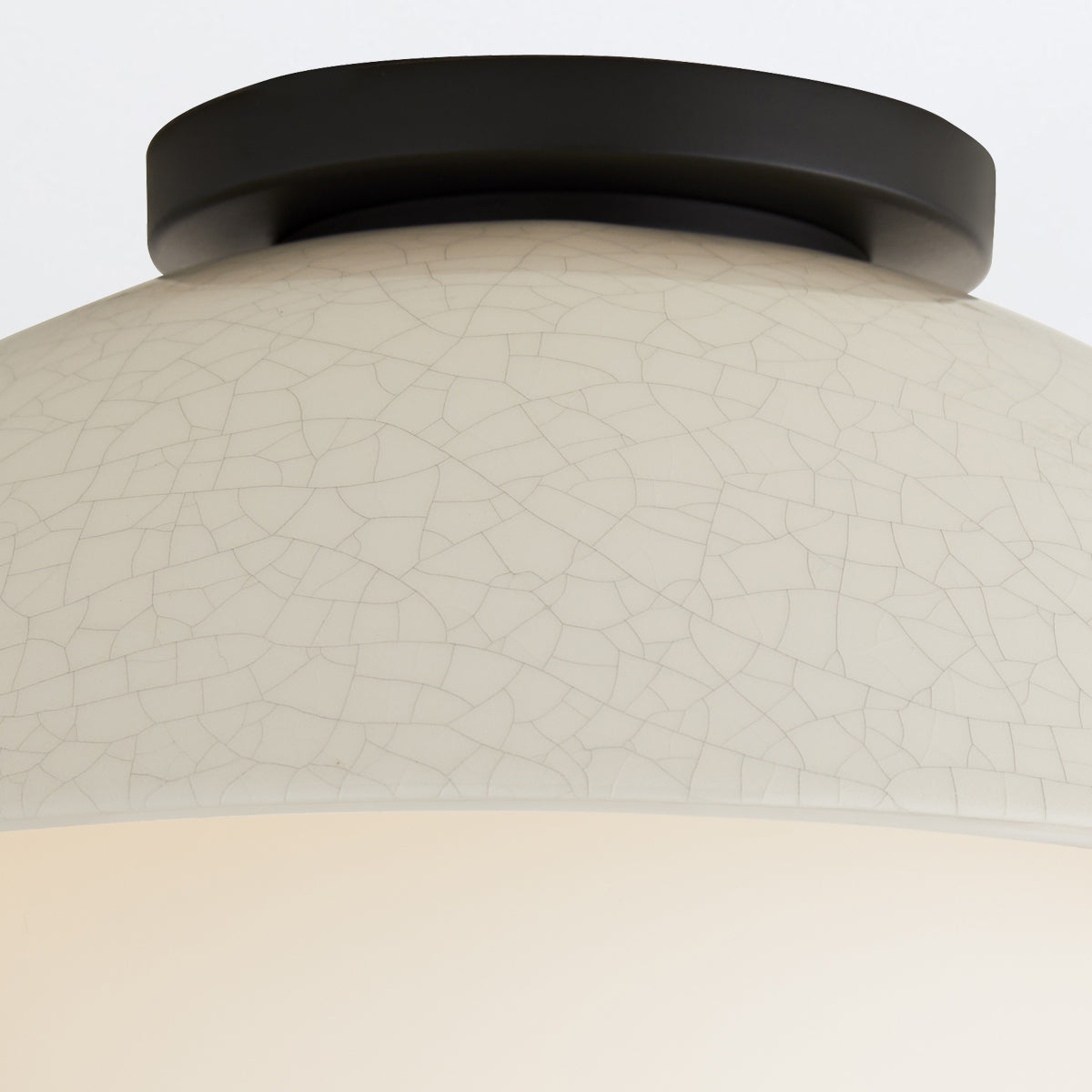 Glaze – plafon ceramiczny pojedynczy, kość słoniowa