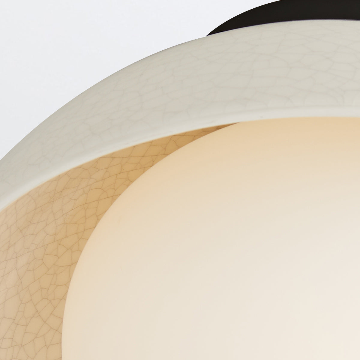 Glaze – plafon ceramiczny pojedynczy, kość słoniowa