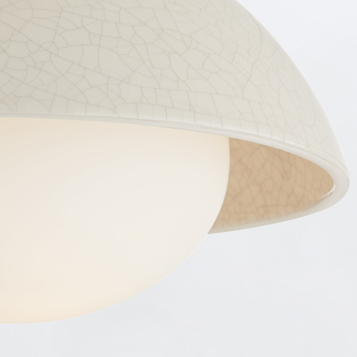 Glaze – plafon ceramiczny pojedynczy, kość słoniowa