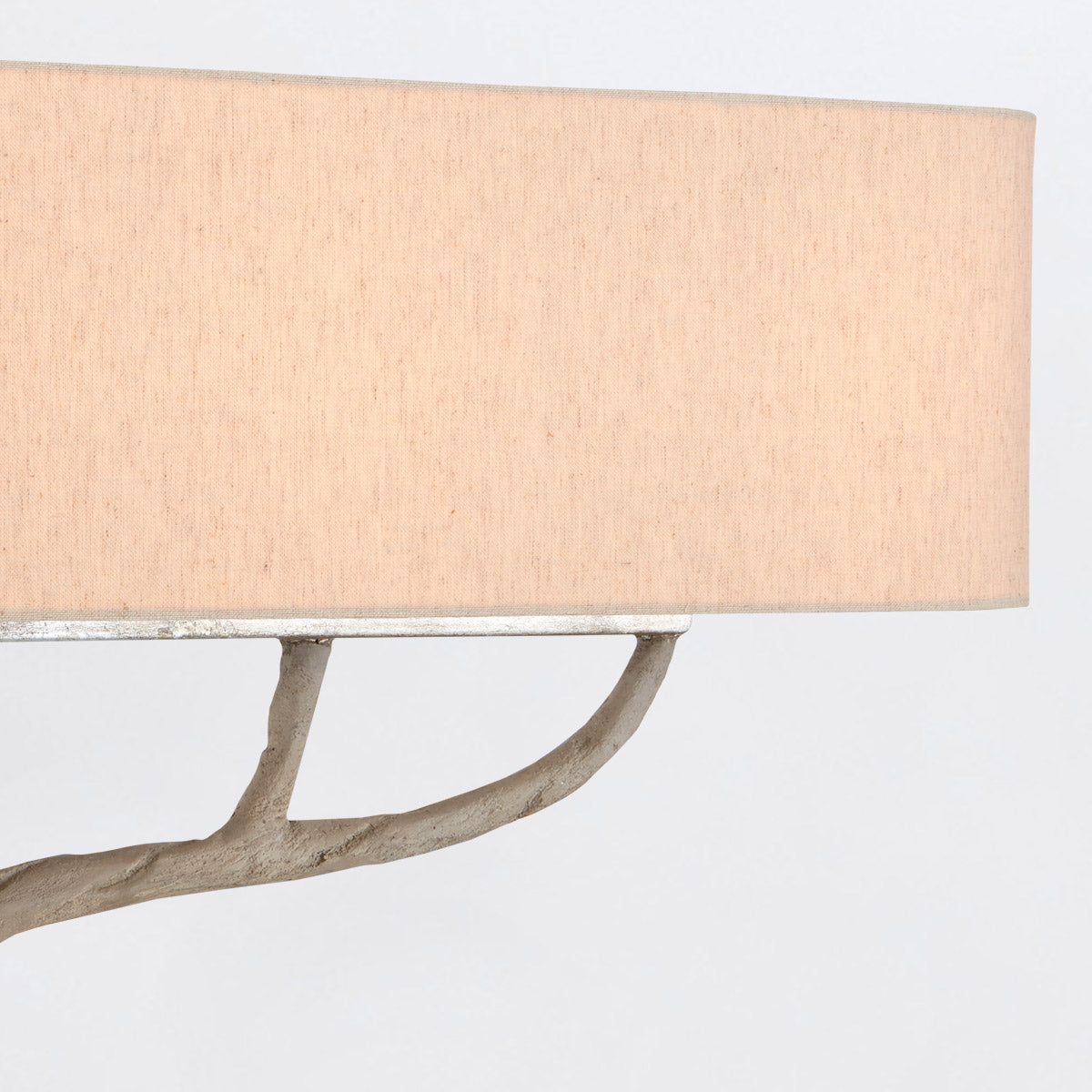 Cotswold – lampa stołowa bonsai z betonu i żelaza z lnianym abażurem