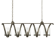 Maximus – podłużna lampa wisząca ze spiralną wstęgą, pirytowy brąz