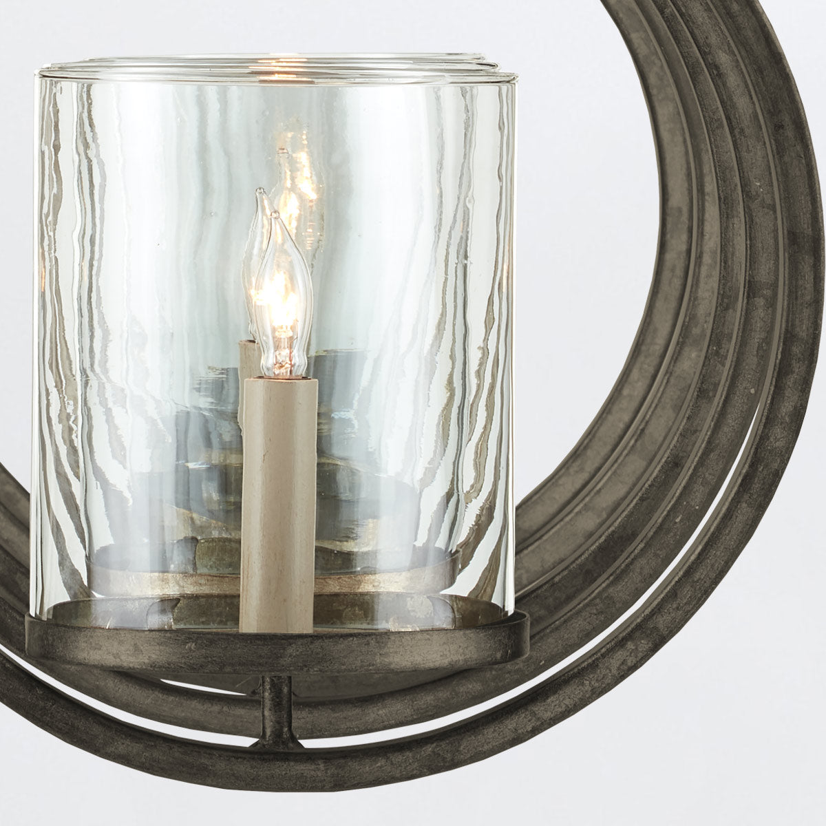 Maximus – podłużna lampa wisząca ze spiralną wstęgą, pirytowy brąz
