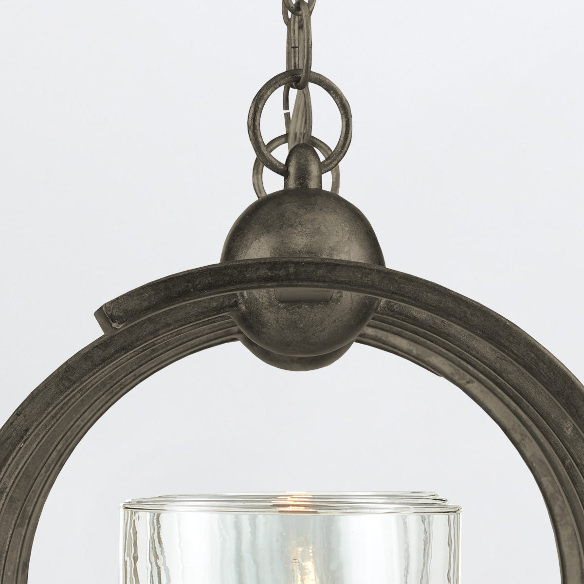 Maximus – podłużna lampa wisząca ze spiralną wstęgą, pirytowy brąz