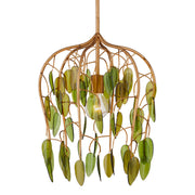 Midsummer – lampa wisząca z kaskadą liści ze szkła recyklingowego