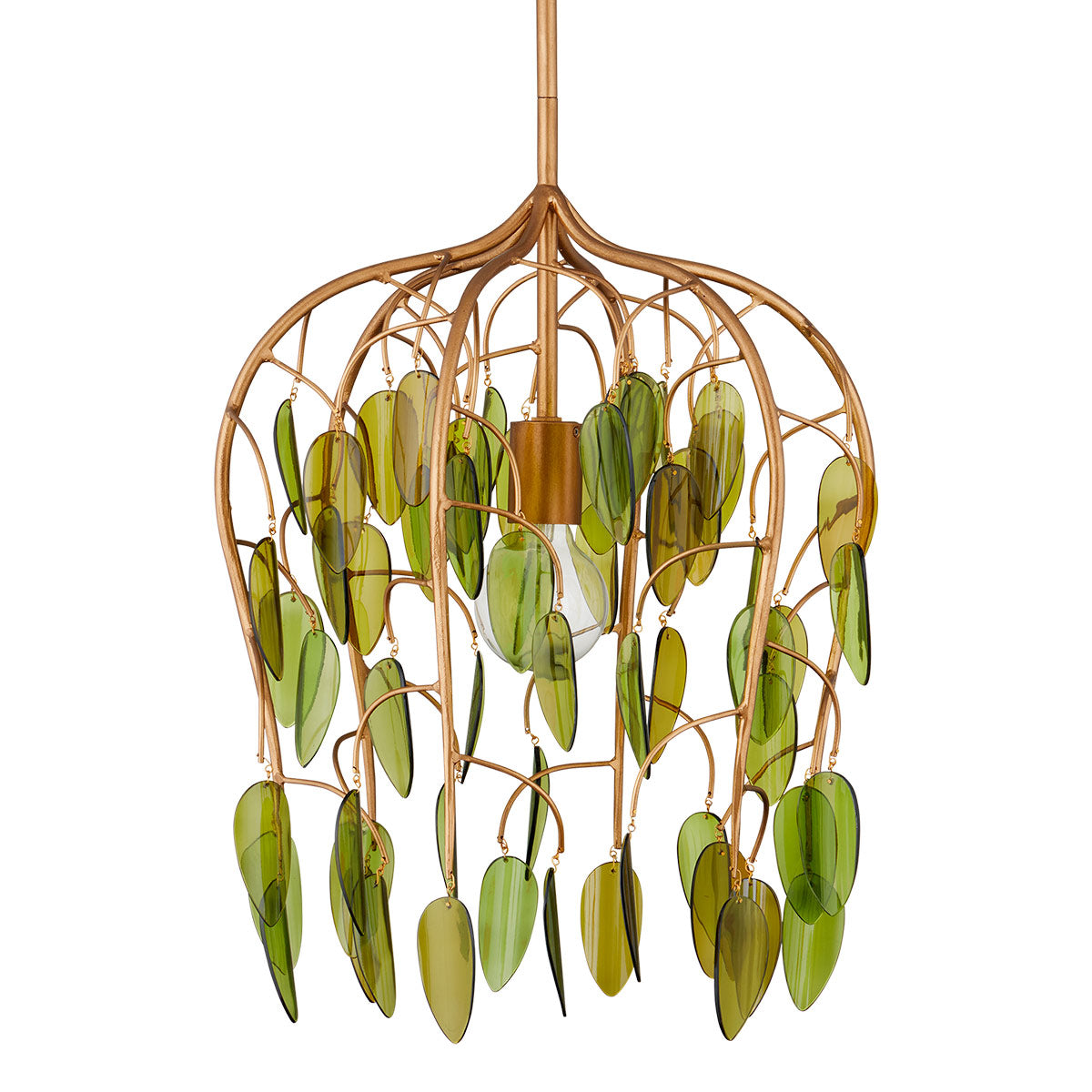 Midsummer – lampa wisząca z kaskadą liści ze szkła recyklingowego