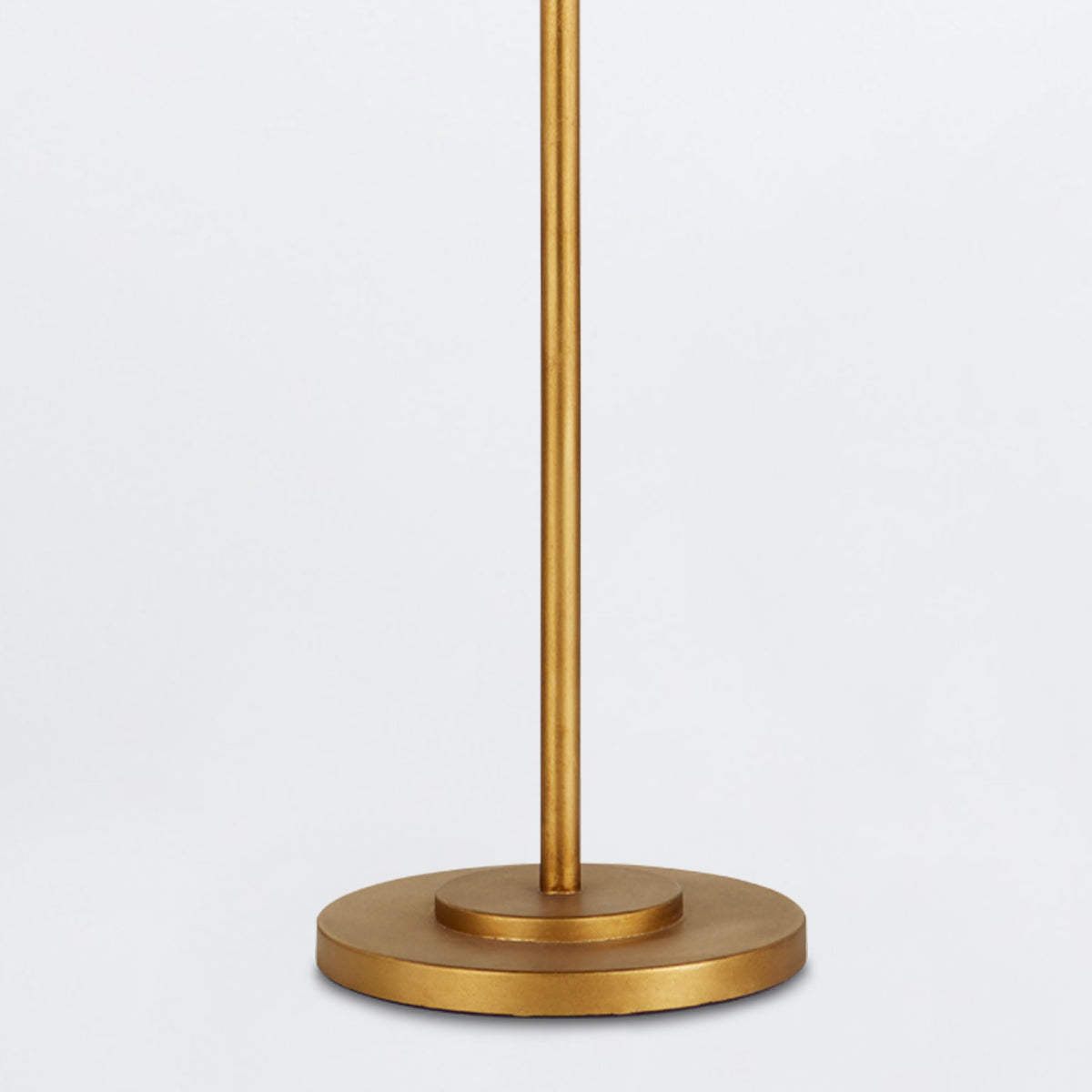 Novatude Floor – lampa podłogowa z kutego żelaza w płatkowym złocie i srebrze