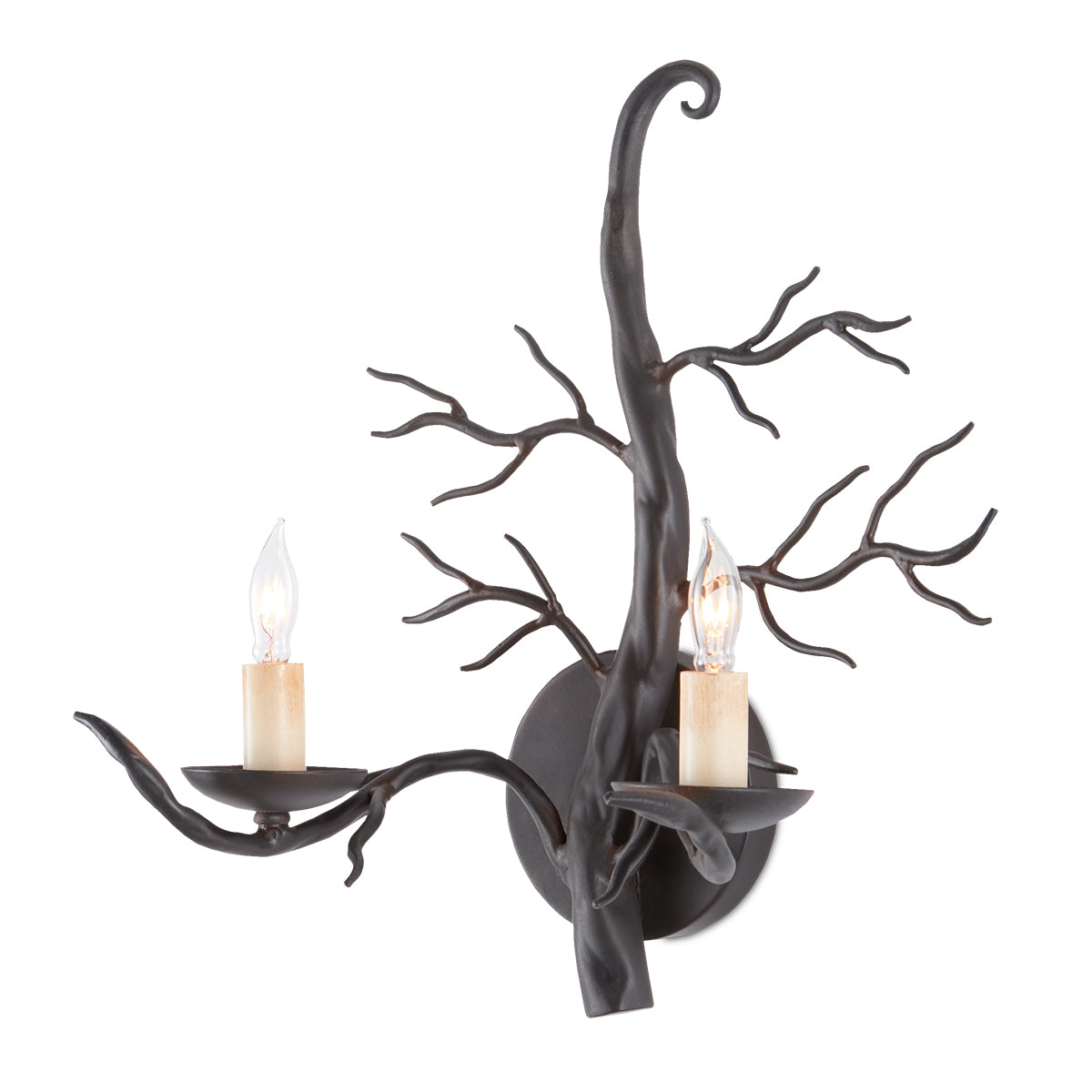 Treetop – kinkiet w formie naturalnej gałęzi z kutego żelaza